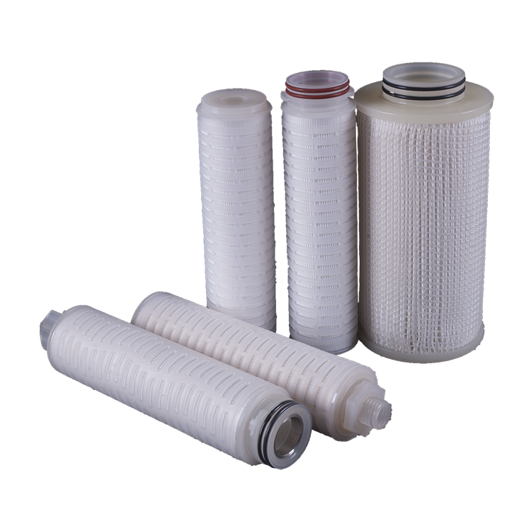 Stainless housing filter PP PES PTFE PVDF materialpleated cartridge filter 1 2 10micron water filter