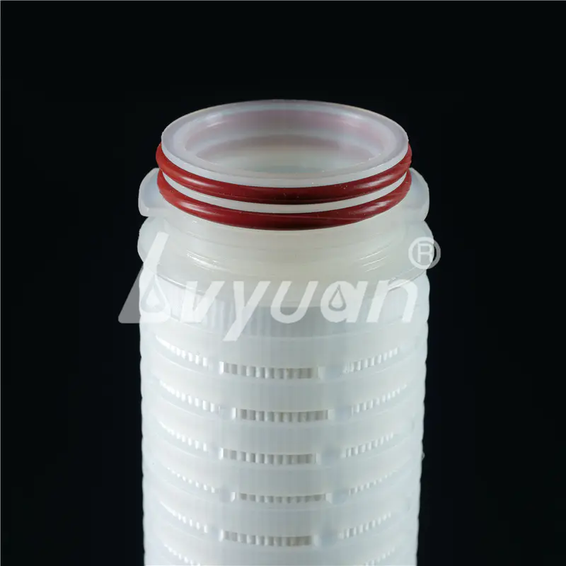 Polypropylene PTFE PES Nylon Glassfiber water filtering Pleated Filter Element with 0.2/1/3/5/10 micron