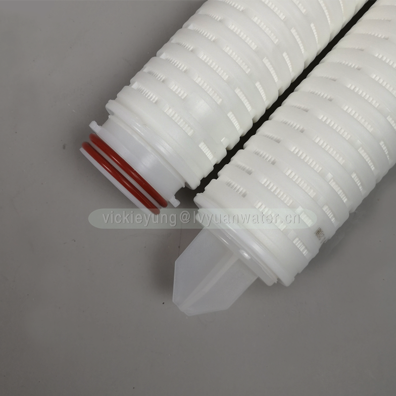 Chemical industrial absoluted rate 0.1 0.2 microns membrane pleated filter pes pleated cartridge filter for air water filtration