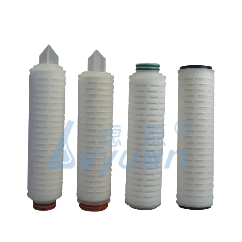 Industrial pre final liquid 10/20/30/40 inch PP-P Pleat polypropylene cartridge filter for chemical water treatment system