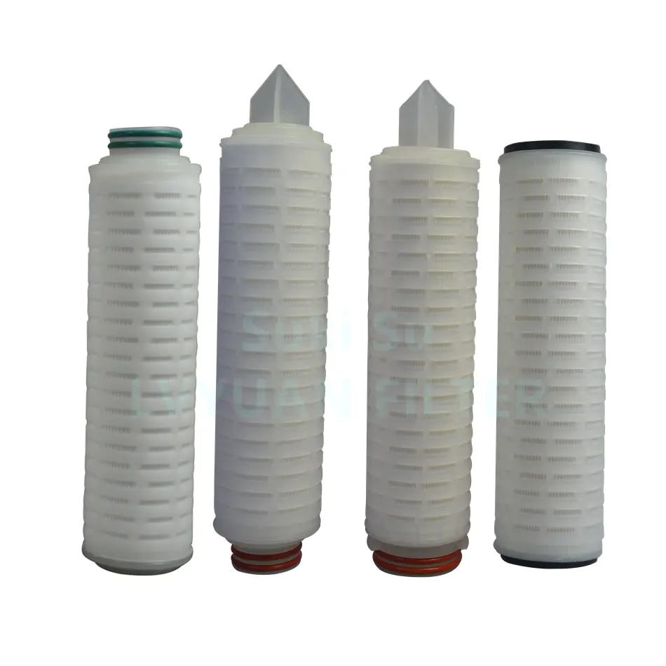 0.1/5 micron polypropylene PP pleated water filter cartridge