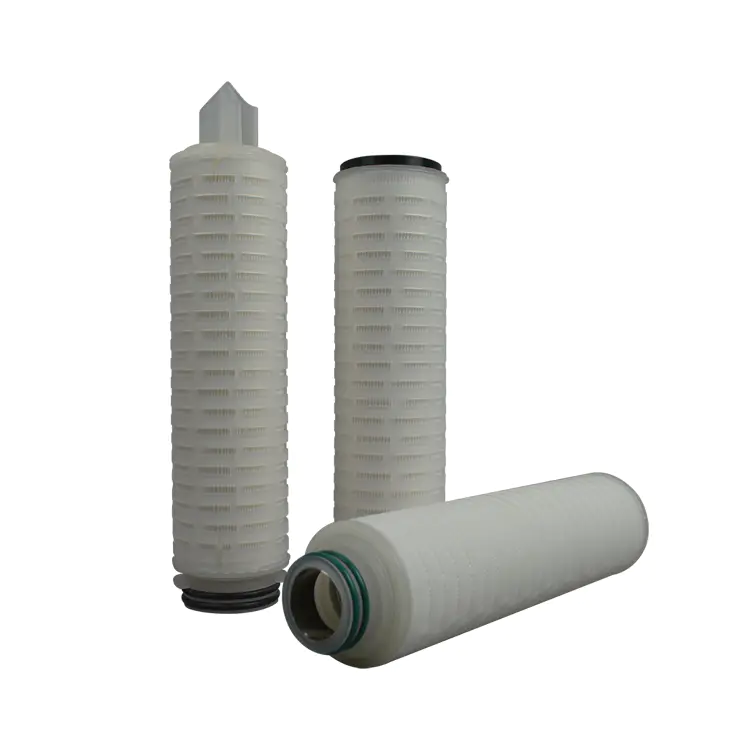 Micropore PTFE PES PVDF N66 pleated membrane 10 inch 0.2 5 micron pleated cartridge filter water filter