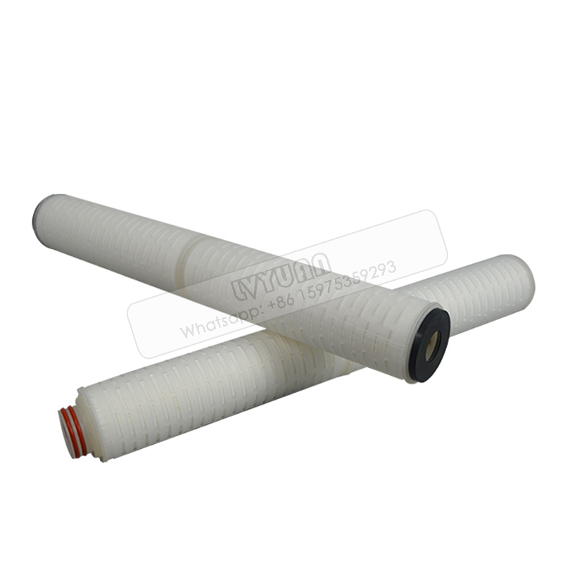 China manufacturer 5 10 inch pp micron pleated filter cartridge with 222 silicone end connector