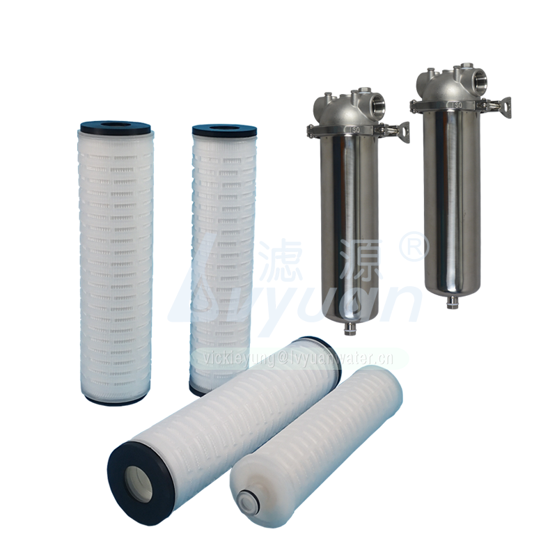 Liquid water filter 10 inch 5 microns industrial pp pleated filter with vacuum packing/EPDM gasket