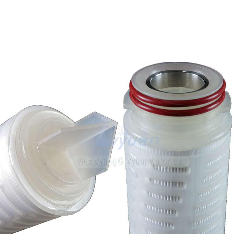 Mineral water treatment 10 20 30 40 inch 0.45 microns nylon N66 membrane filter with SS 226 fin adaptor
