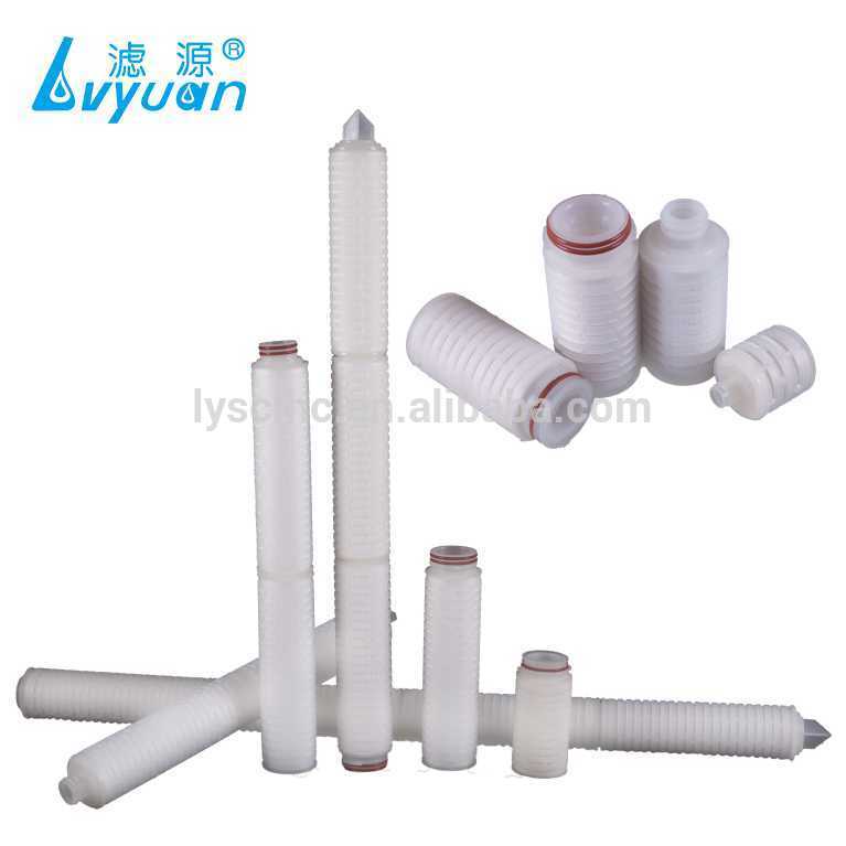 PP PTFE pleated membrane water air filter Cartridge 0.2 5 micron filters