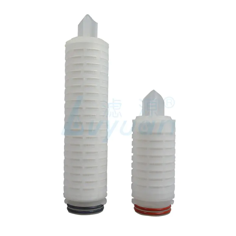 DOE absoluted microns rate PTFE 2um 20 inch membrane pleated filter cartridge for pharmaceutical filtration industry