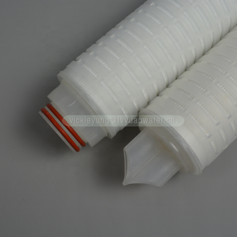 10 20 inch pleated filter replacement 0.1 0.2 micron pes pleated cartridge filter for wine beer sterile filter