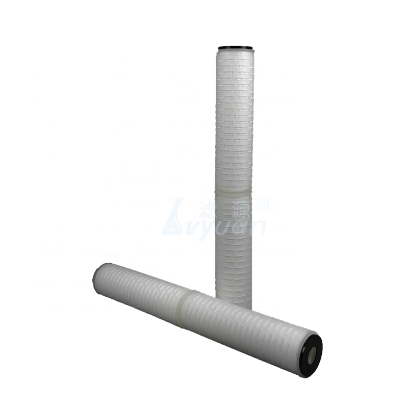 Oil filed treatment 1 microns depth membrane 30/40 inch fiber glass pleated filter cartridge for industrial filter housing