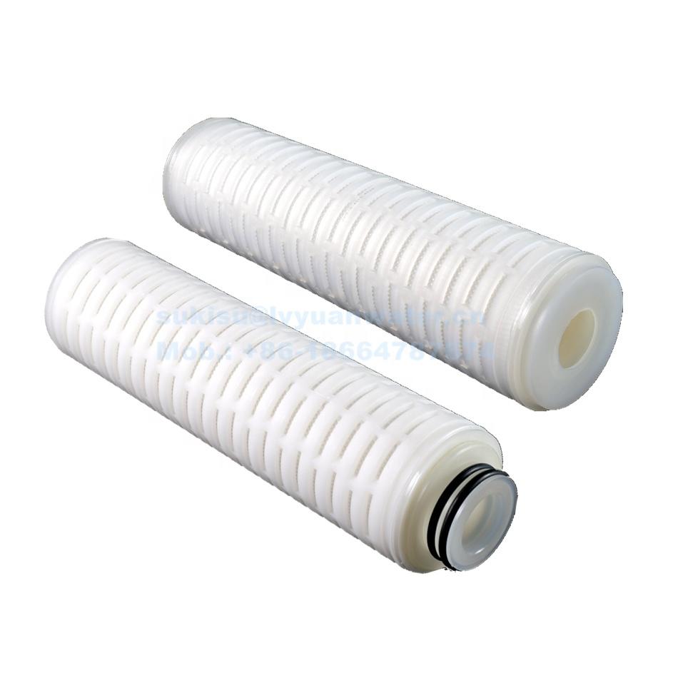 Integrated PP core 222 EPDM code pleated 20 inch fiber glass media filter for industrial oil/fuel/liquid separator pre filter