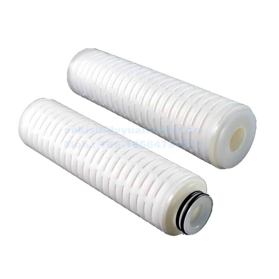 Integrated PP core 222 EPDM code pleated 20 inch fiber glass media filter for industrial oil/fuel/liquid separator pre filter