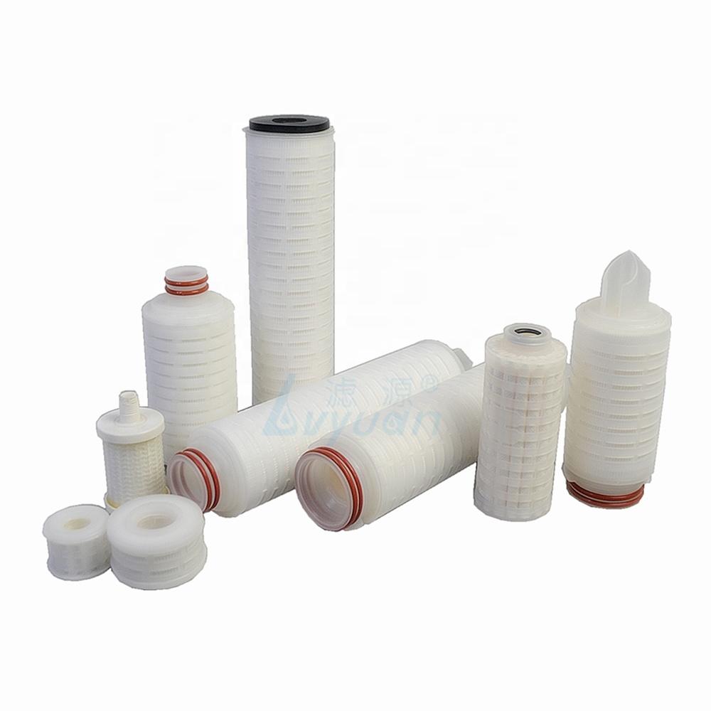 China Guangzhou factory custom mini PP cartridge filter 0.2um pleated filter for printing ink liquid filtration