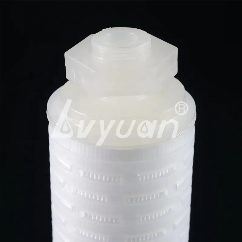 Fin End Caps 0.2 Micron Microporous pleated PP water Filter Cartridge for liquid filtration treatment