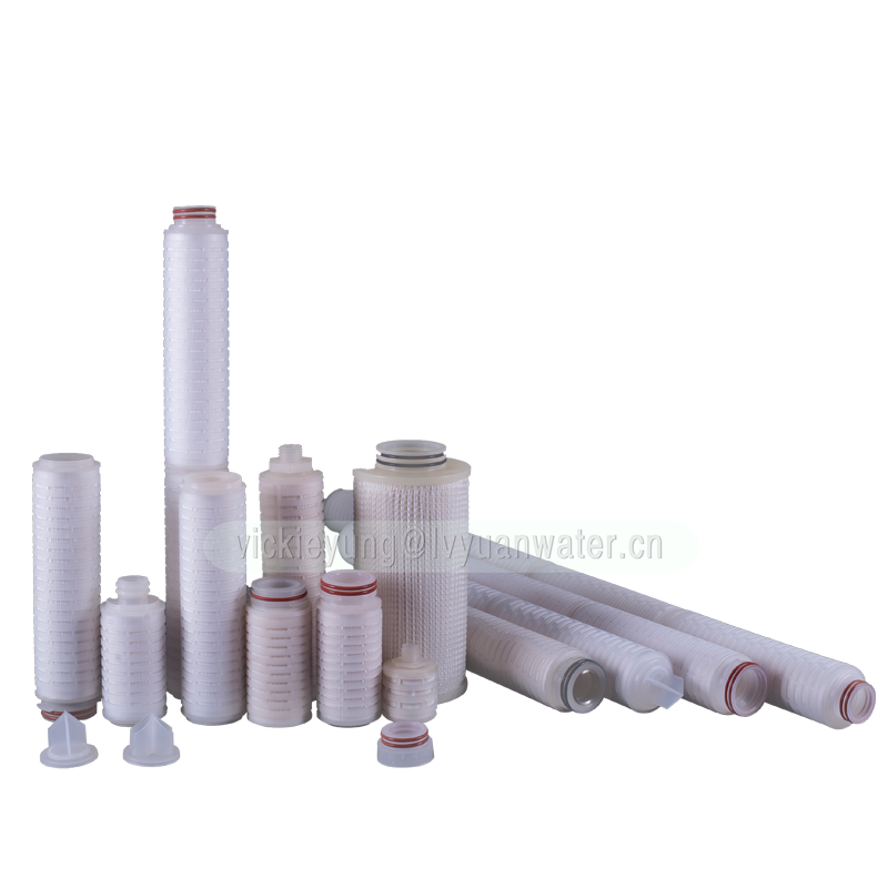 Water filtration 10 20 30 40 inch 0.5 microns pleated pp water filter cartridge industrial water treatment filter