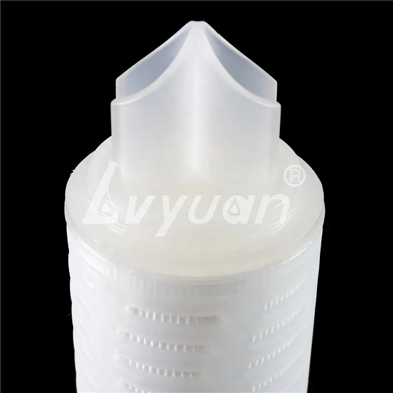 Fin End Caps 0.2 Micron Microporous pleated PP water Filter Cartridge for liquid filtration treatment
