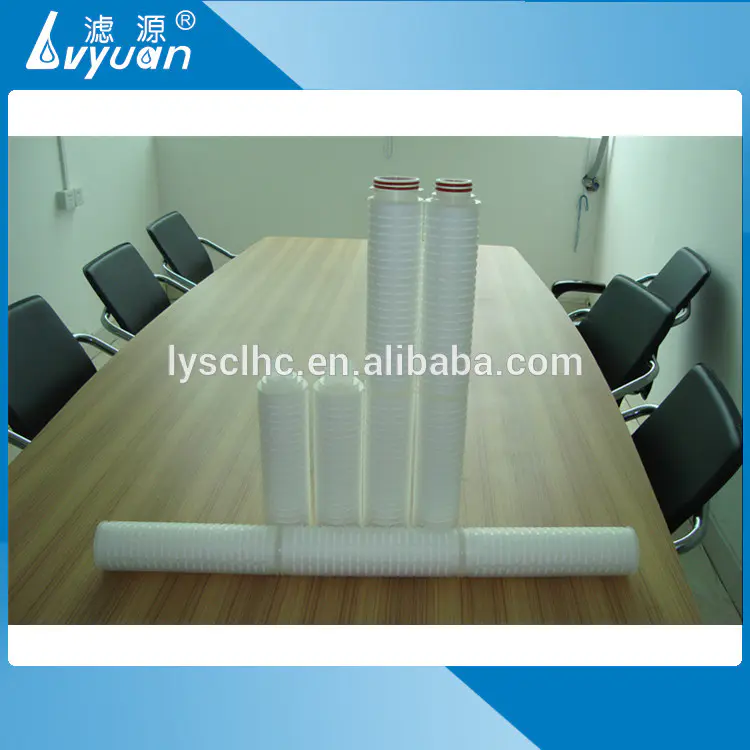 China manufacturer 5 10 inch pp micron pleated filter cartridge with 222 silicone end connector