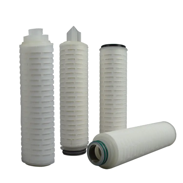 High quality cheap 02 micron pleated water filter cartridge