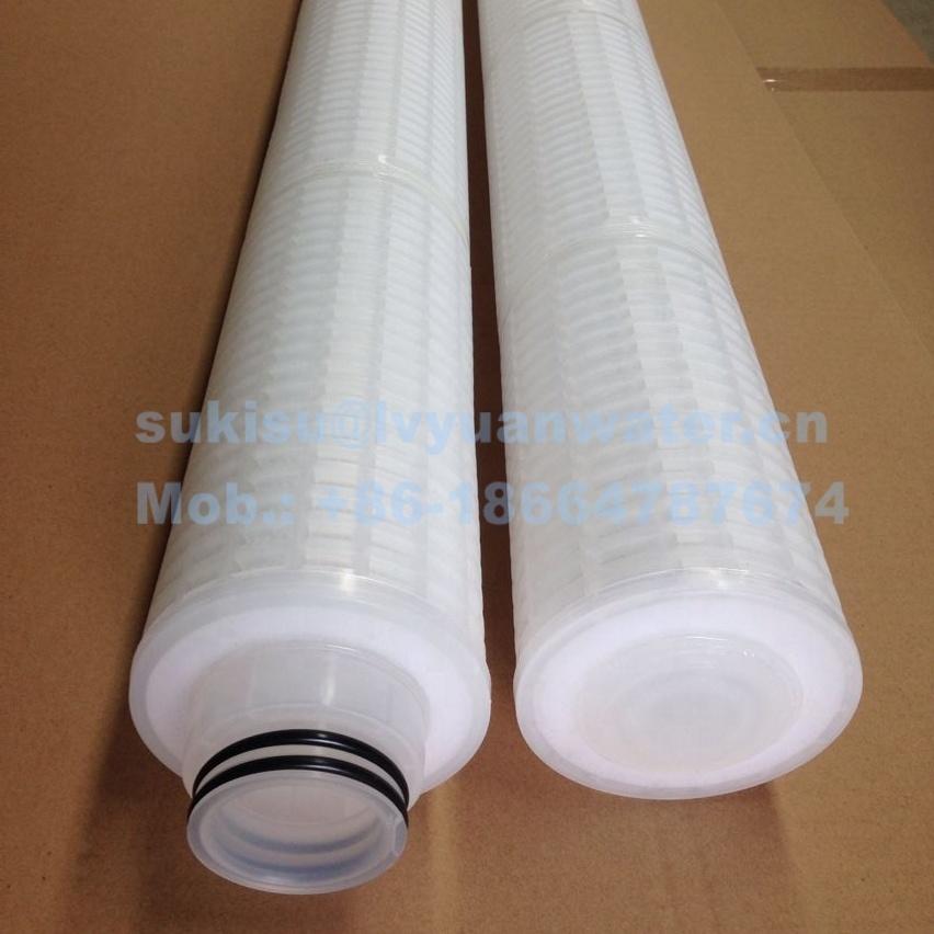 20 inch 5 Micron Jumbo PP membrane pleated water Filter Cartridge with Net end code connection 227/Fin/Flat/DOE