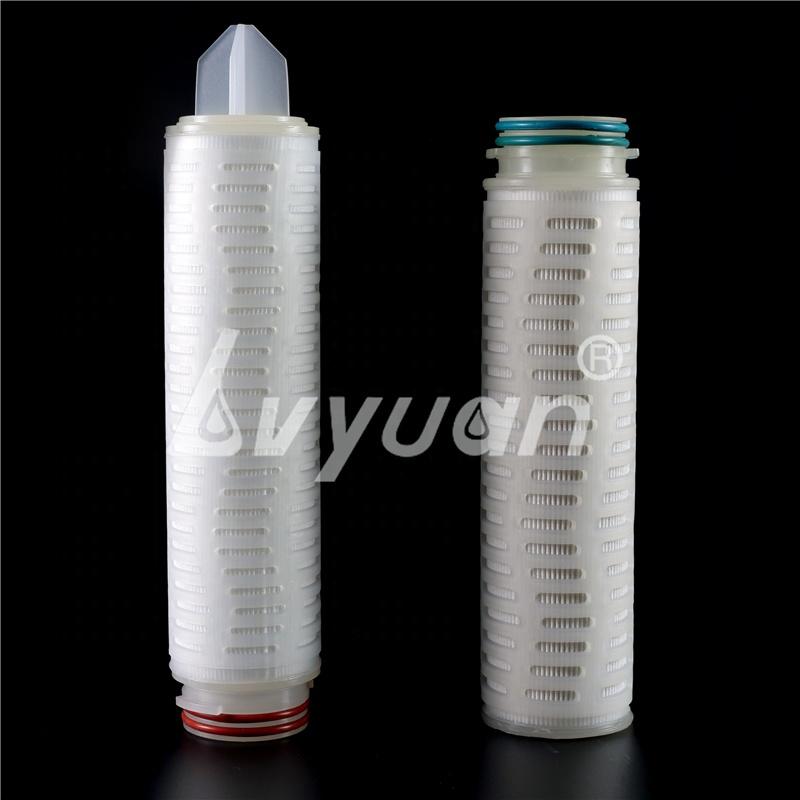 Industrial Water Treatment 0.1/0.2/1/5/10/20/25 micron Pleated PP filter membrane cartridge from China manufacturer