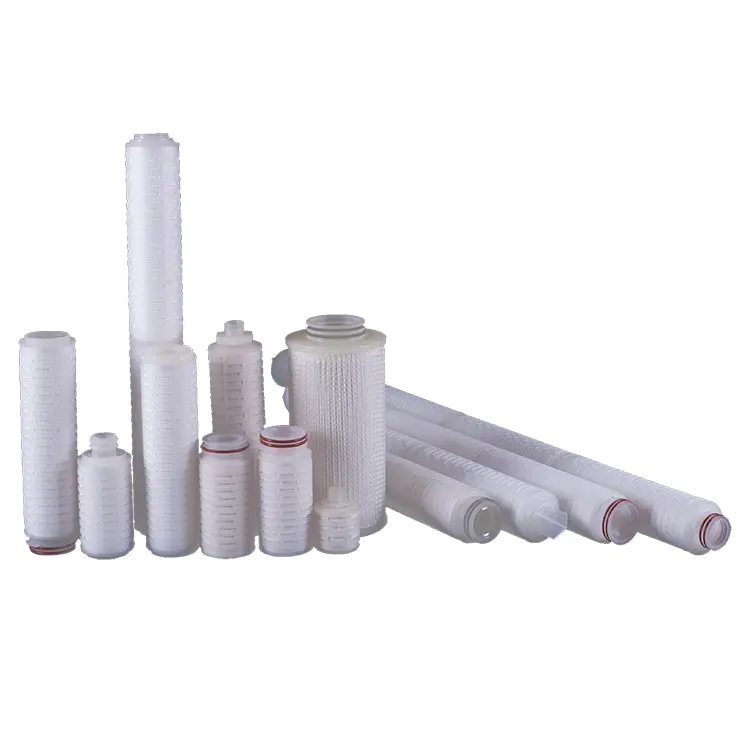 Big flow rate 1 5 10 microns pleated polypropylene filter cartridge for RO water treatment plant filter