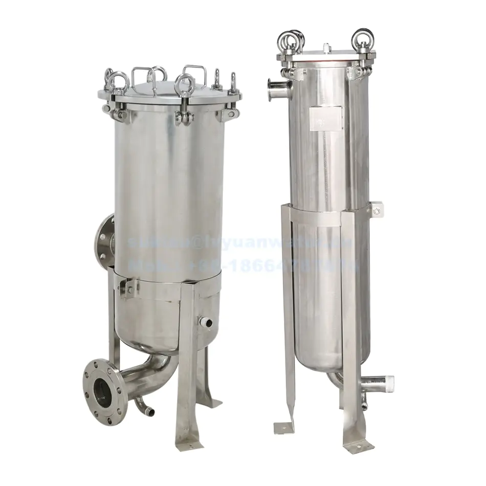 Industrial high pressurewater pre filtration stainless steel bag cartridge 32 inch 5 microns SS304 basket type filter