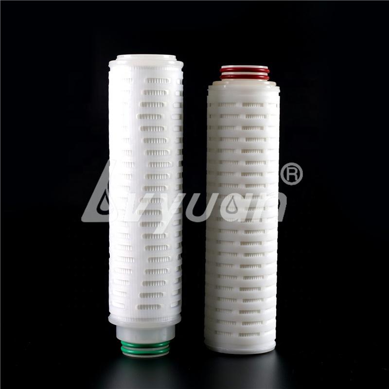 Sanitary Pleated membrane cartridge 0.22 0.45 micron Water Filter for drinking mineral bottle water purification