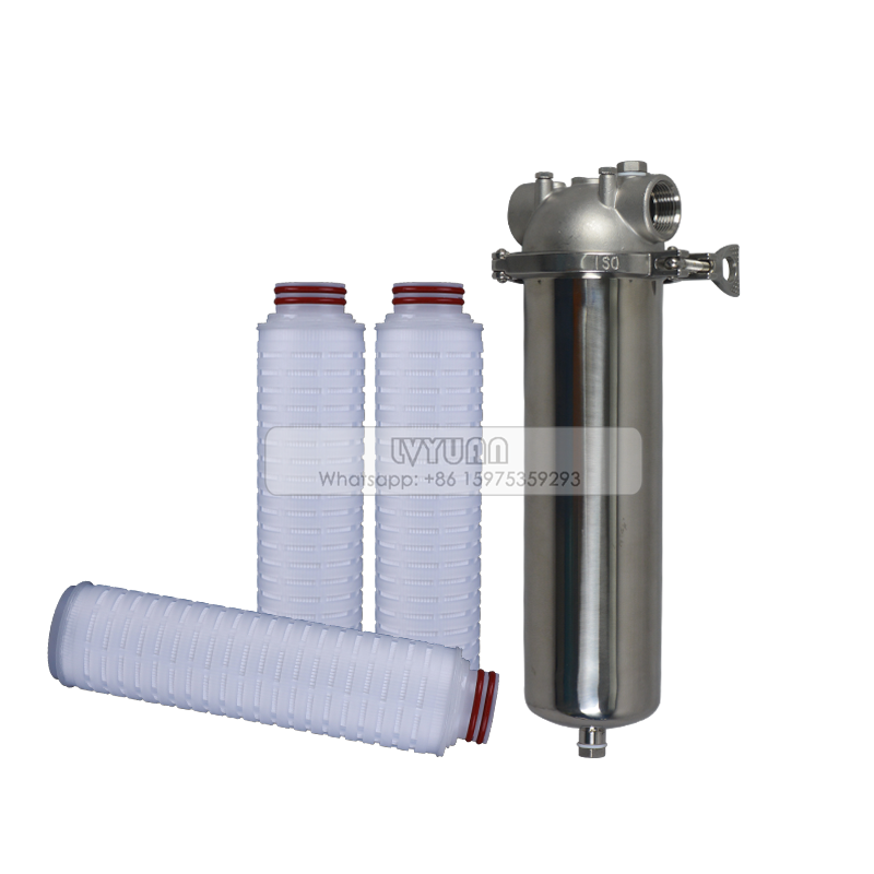 10 inch microporous 0.45um PP membrane filter microns cartridge filter for stainless steel pre treatment filter housing