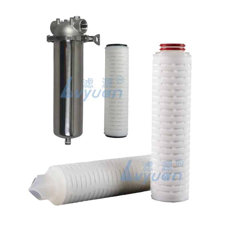 Big & slim 0.2 micron pleated membrane PP filter element/polypropylene water filter