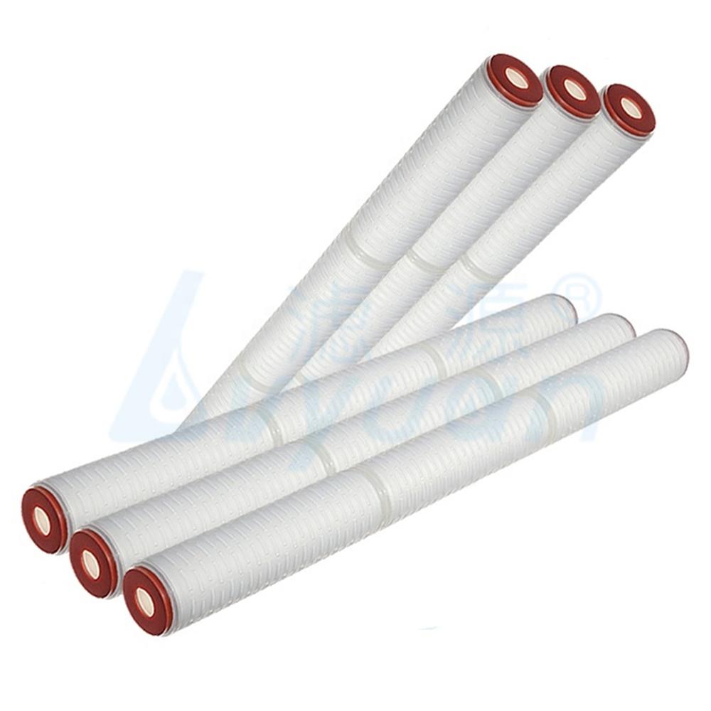 Good factory price 10 microns pleated fiber glass media industrial water pre filter with 40 inch EPDM 222/flat/fin end-cap