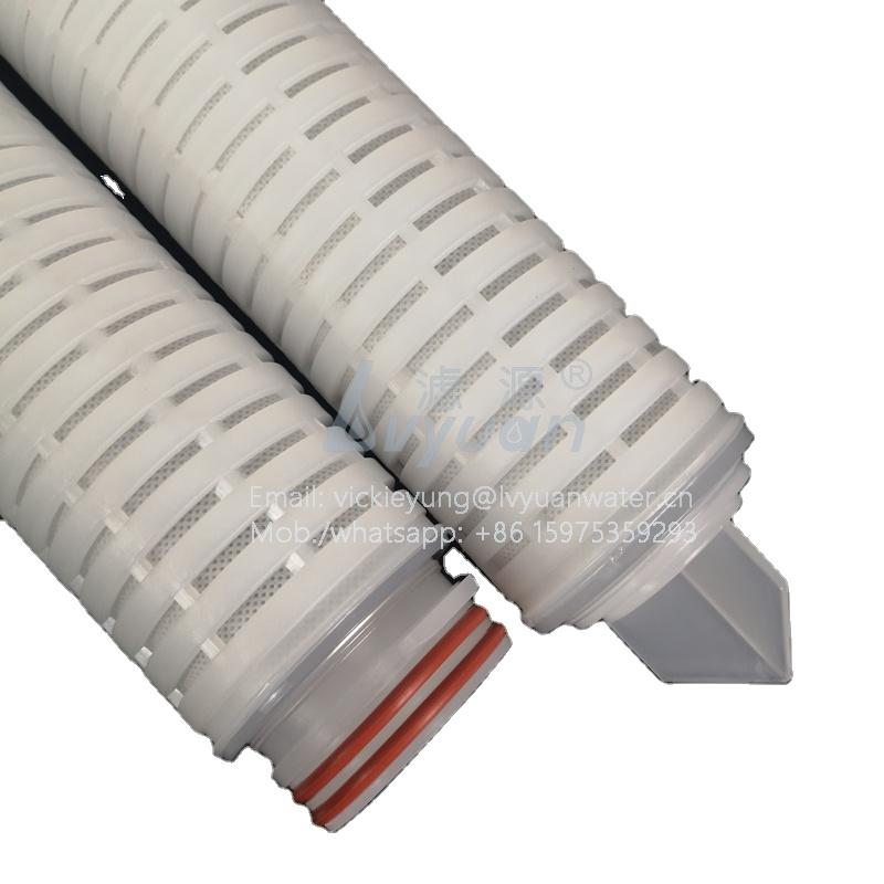 High flow rate 5 micron 40 inch pp pleated high flow filter cartridge for RO water treatment