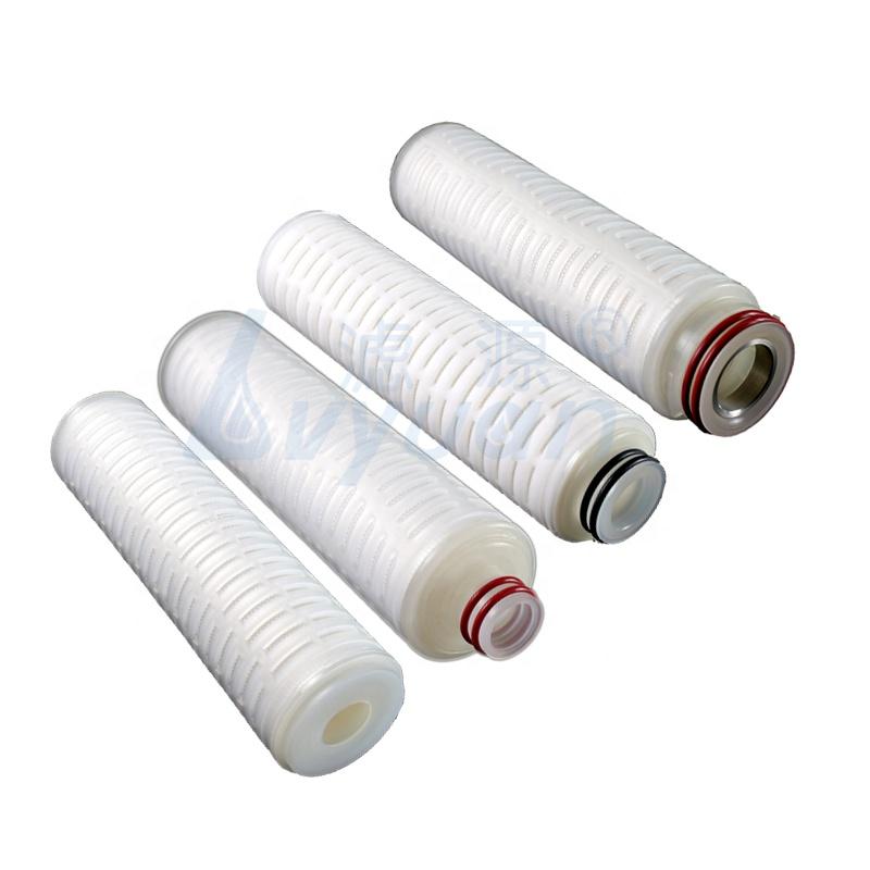 222 226 code 7 0.2 micron 10'' 20/30/40'' pleated hydrophobic ptfe filter cartridge for gas air steam filter vent filtration