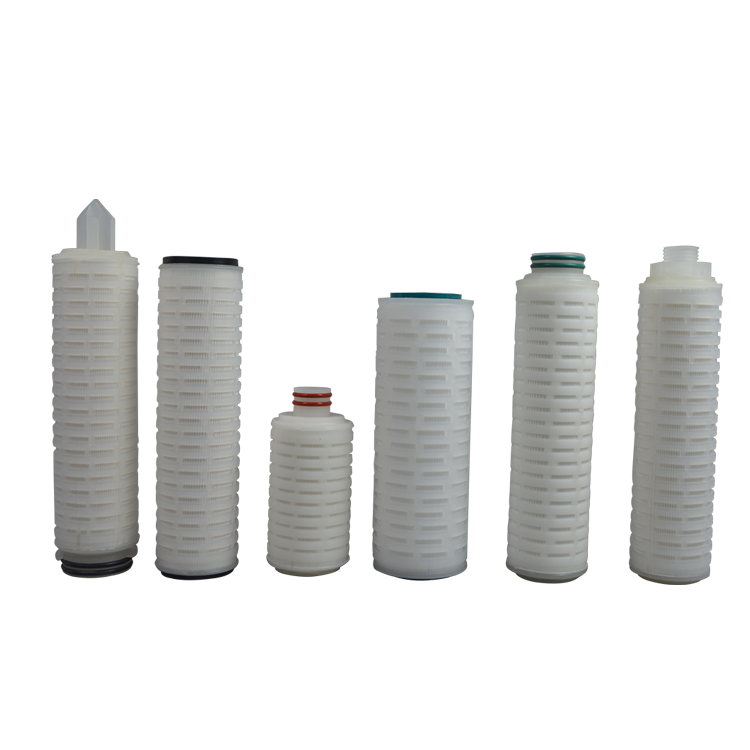 Micro porous PP membrane water filter 215 222 226 pleated polypropylene filter cartridge for industrial water oil filtration