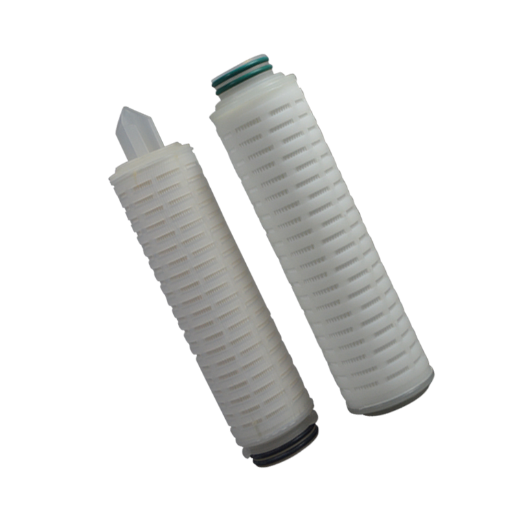 liquid water or air treatment PP/PTFE/PES/N66 /PVDF water filter cartridge absolute 0.1micron folding filter cartridge