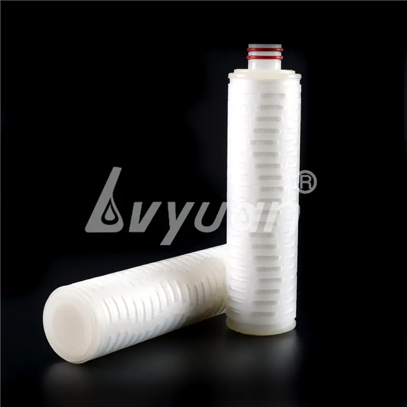 40 30 20 10 5 2.5 inch Water Filtration PP PES PTFE pleated filter cartridge for Wine, Beer, Bottled Water Processing