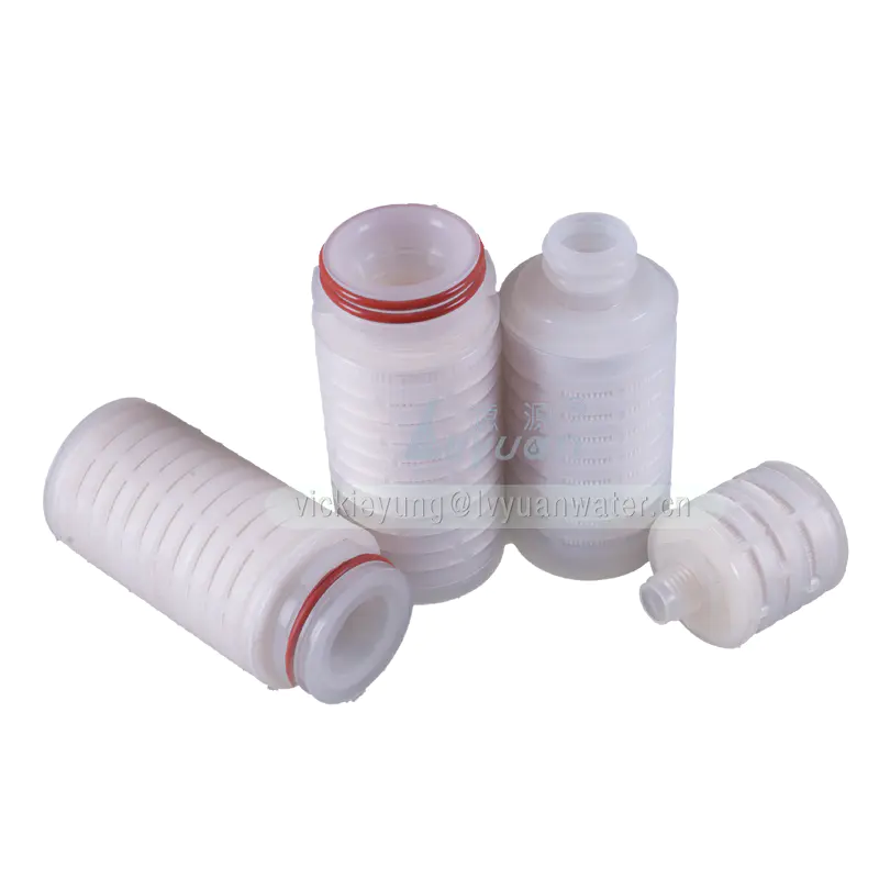 Absoluted microns PES material 2.5/5 inch 0.1 micron filter cartridge with PES pleated membrane