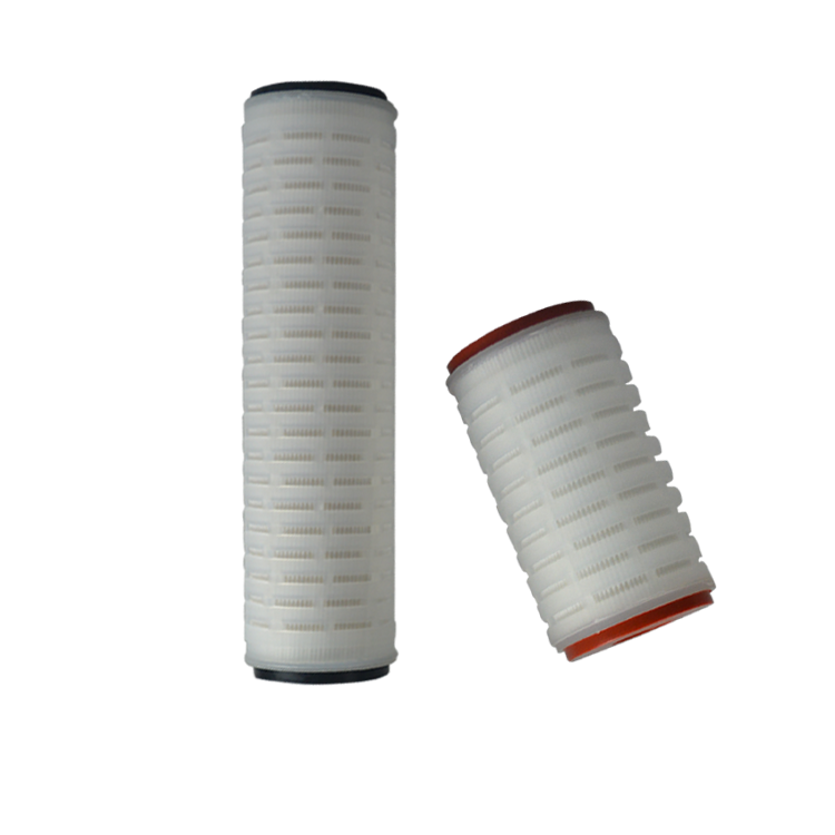 liquid water air purification Hydrophilic & hydrophobicpp sediment 1 micronPTFE membrane pleated filter cartridge