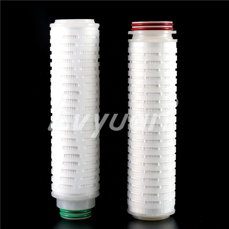 Pharmaceutical medical use Micro membrane 0.2 0.45 um Pleated fiberglass filter glass fiber cartridge with 222 226 end code