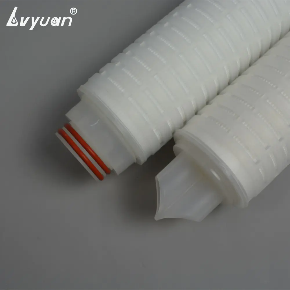 SOE micropore 10/20/30/40 inch pleated 0.2 micron filter nylon 66 membrane filter with PP 226 Fin adaptor