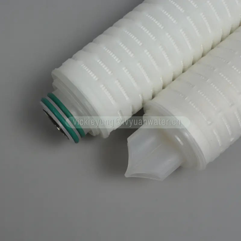 Factory price 5 & 10 micron Pleated PP water cartridge filter with silicone/EPDM rubber