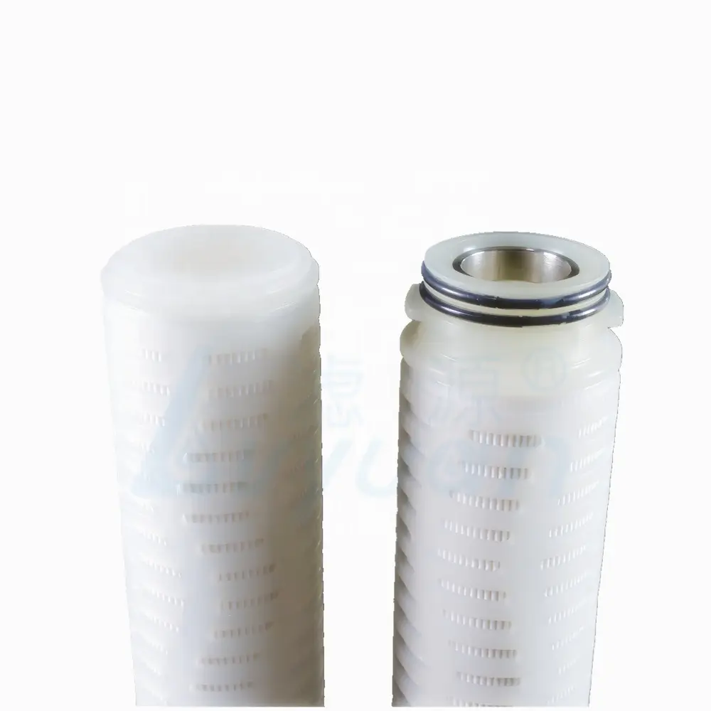 0.2 micron 0.45um 10 inch PTFE membrane pleated filter cartridges for respiratory vent filtration