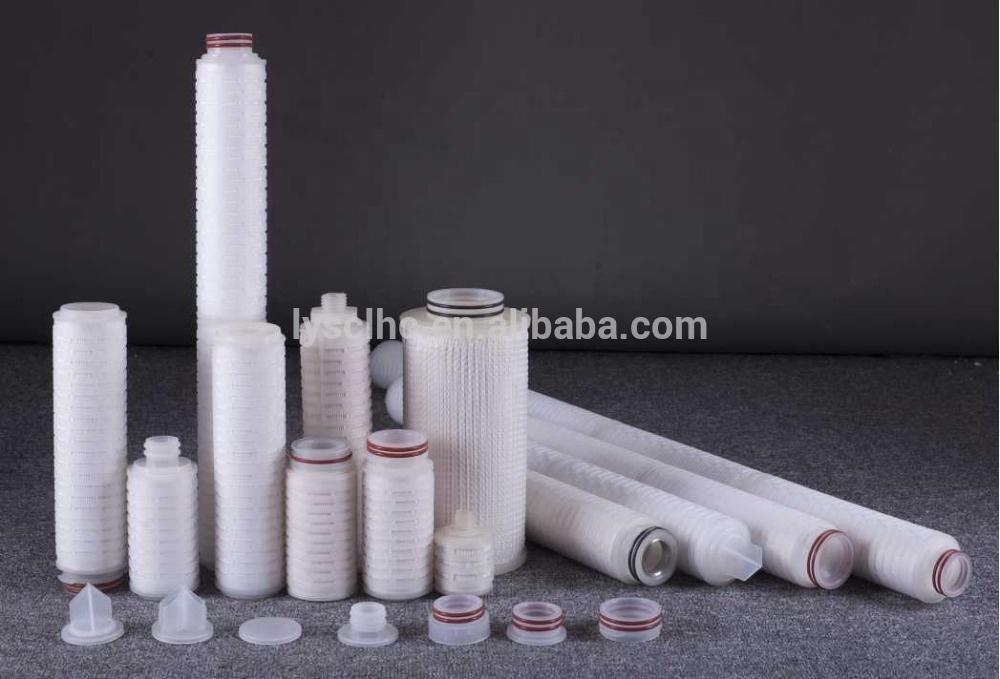 milli-pore filter 0.22 micron Cartridge PP/PES/PTFE/Nylon/PVDF membrane in Pleated cartridge filter water element