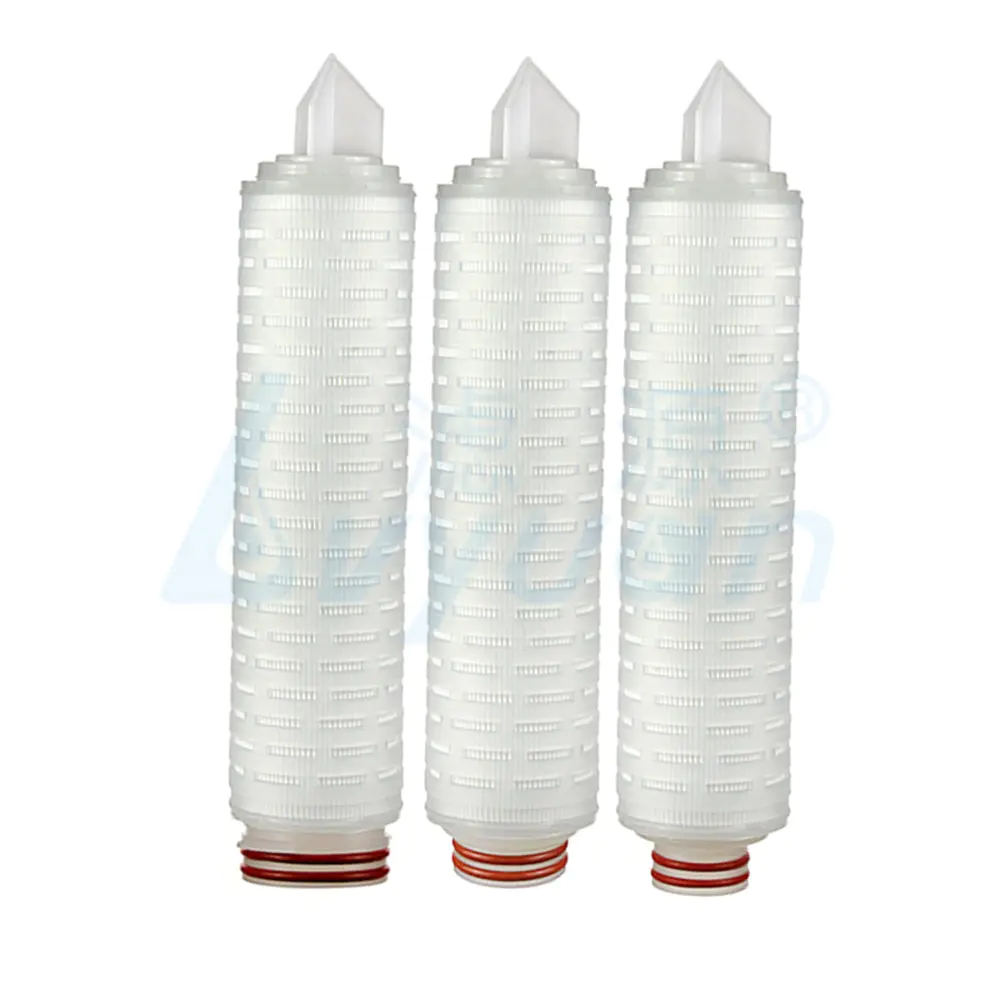 0.22 Micron 10 20 30 40 Inch Water Filter Element PP/Nylon Pleated Filter Cartridge Nylon Membrane Filter