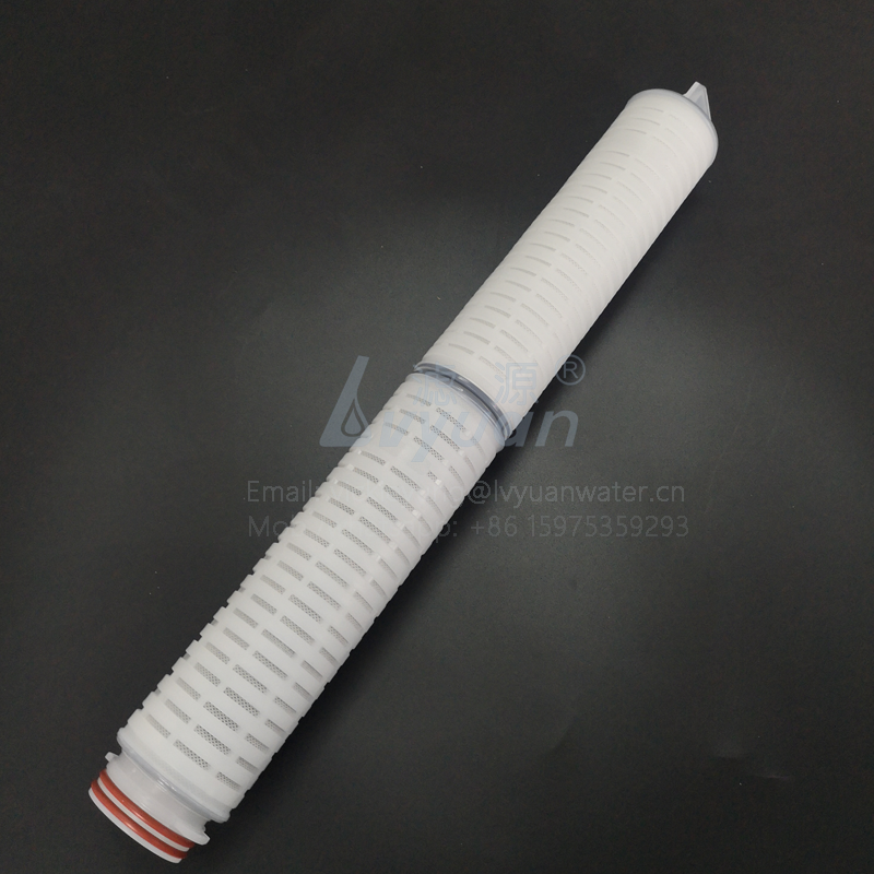 Plastic adaptor 222 226 1/5/10 microns activated carbon fiber membrane pleated filter cartridge for alcohol liquid filtration