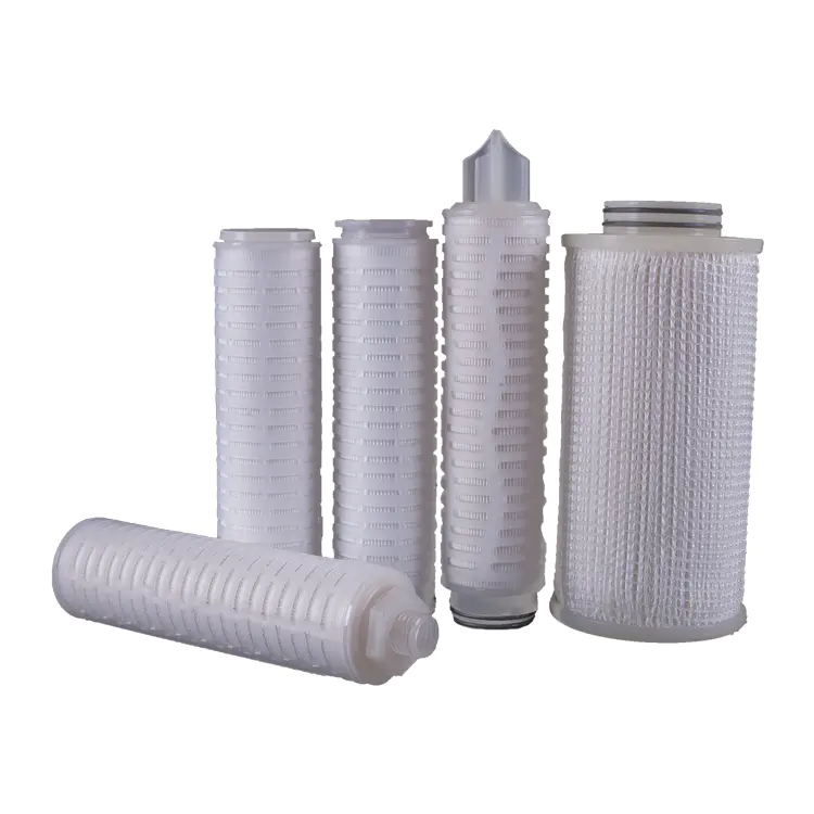100% pure PP material 0.45 1 micron polypropylene pleated cartridge filter for 10