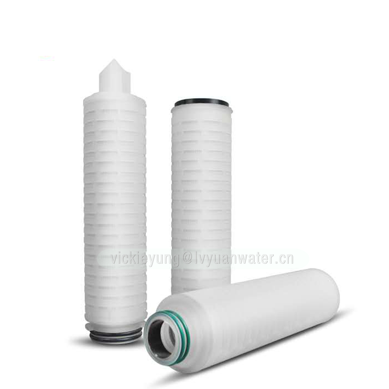 Pleated filter element 5 micron pleated filter cartridge with plastic core