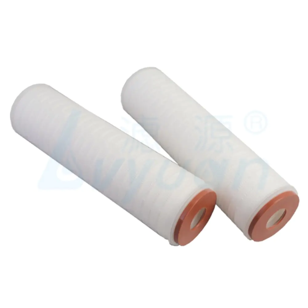 Water treatment liquid nylon membrane filter 10 20 30 40 inch ss core pleated filter cartridge with adaptor 222 226 code