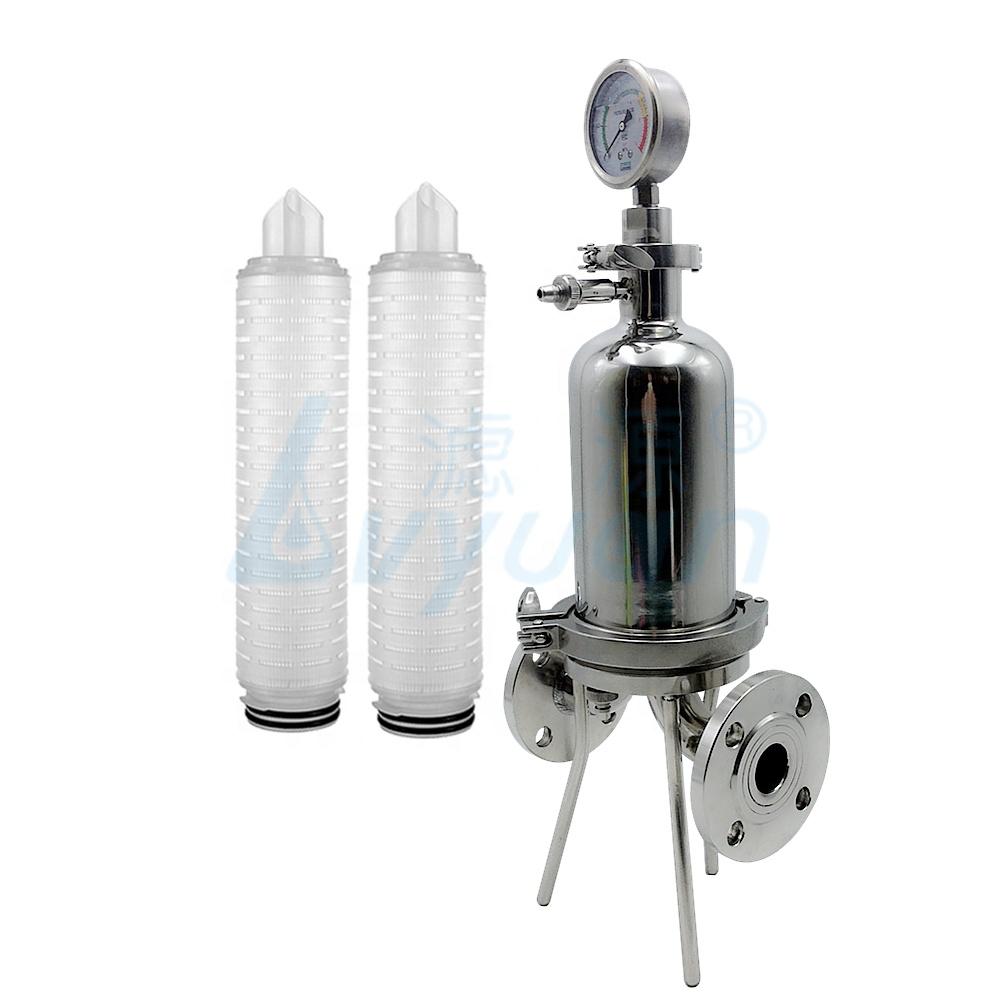 China supplier pleated water filters 10 20 30 40 inch with sanitary filter housing for biochemistry industry