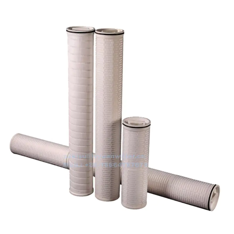 Factory supply 10/20/30/40 inch pleated fiber membrane carbon fiber water filter cartridge for wine/liquid treatment housing