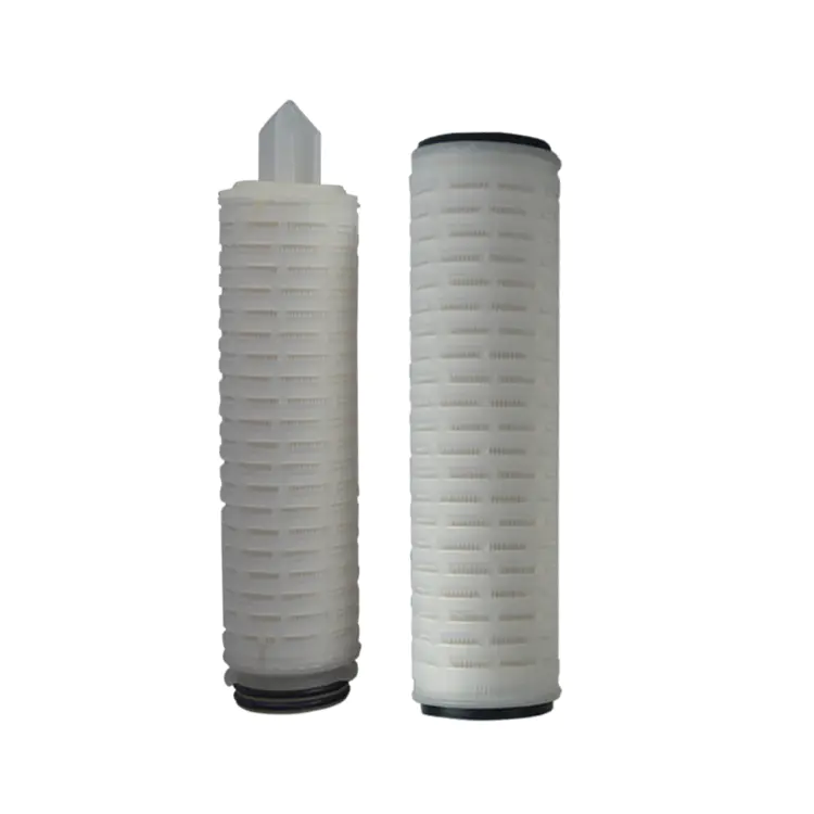 liquid water or air treatment PP/PTFE/PES/N66 /PVDF water filter cartridge absolute 0.1micron folding filter cartridge