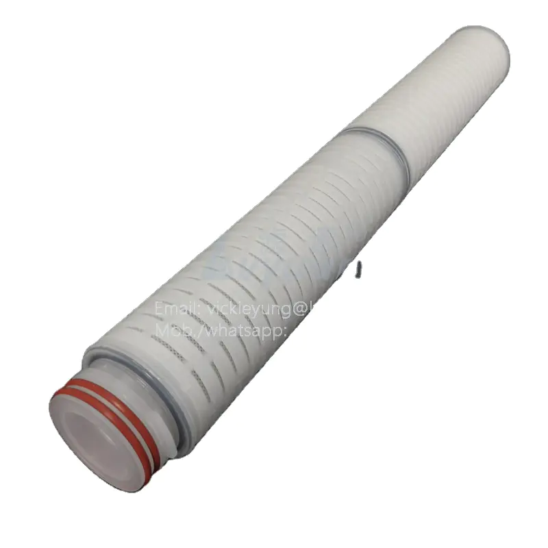 Factory supply 10/20/30/40 inch pleated fiber membrane carbon fiber water filter cartridge for wine/liquid treatment housing